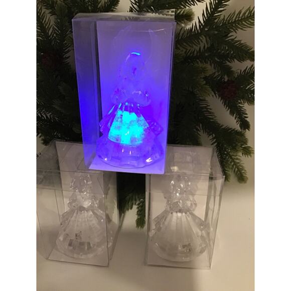 Angel LED Light Up Christmas Decorations for Tiered Tray Tabletop Set 3 New - Picture 4 of 11